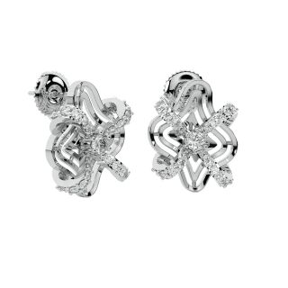 Aaron Round Diamond Stud Earrings